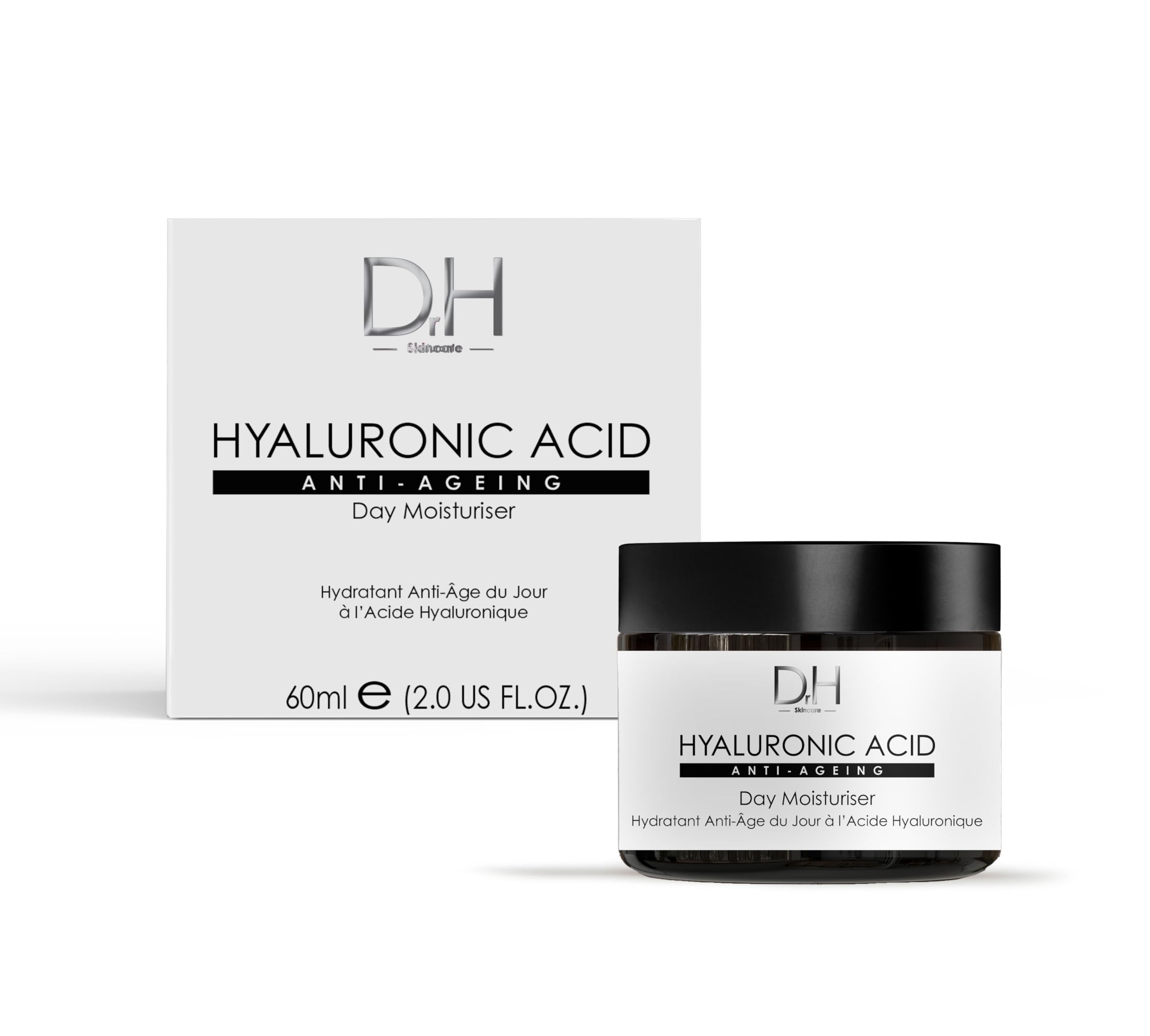 Dr H Hyaluronic Acid Anti-Ageing Day Moisturiser 60ml - Collagen Radiance: Awaken to Ageless Beauty Every Morning - Enhance Skin Elasticity, Hydrate Deeply & Reduce Signs of Aging