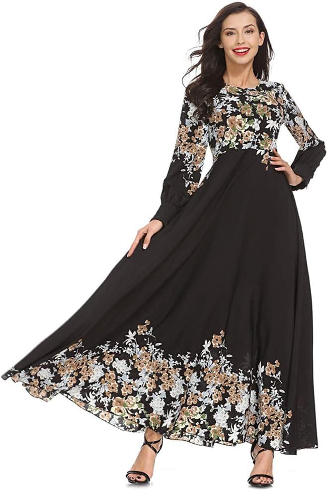 Islamic Clothing, Embroidery Women Jalabiya Muslim Abaya Maxi Dubai Dress, MITIY