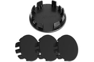 MOTOREXPERTZ ME 2.4Inch 62MM Wheel Center Caps, Pack of 4 (Matte Black, Outer 62MM, Inner 56MM)