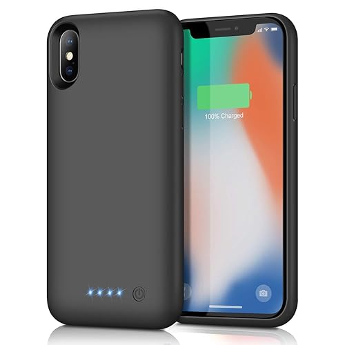 Feob Battery Case for iPhone Xs/X, Rechargeable 6500mAh Portable Charging  Case Extended Battery Pack Cover Power Bank Charger Case for iPhone 