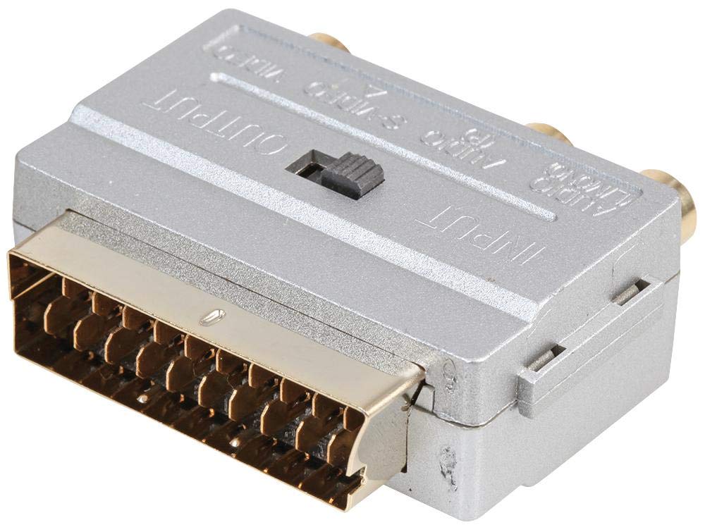 PRO SIGNAL PSG91279 SCART Adaptor, 1x SCART, 3x Phono & Mini-DIN