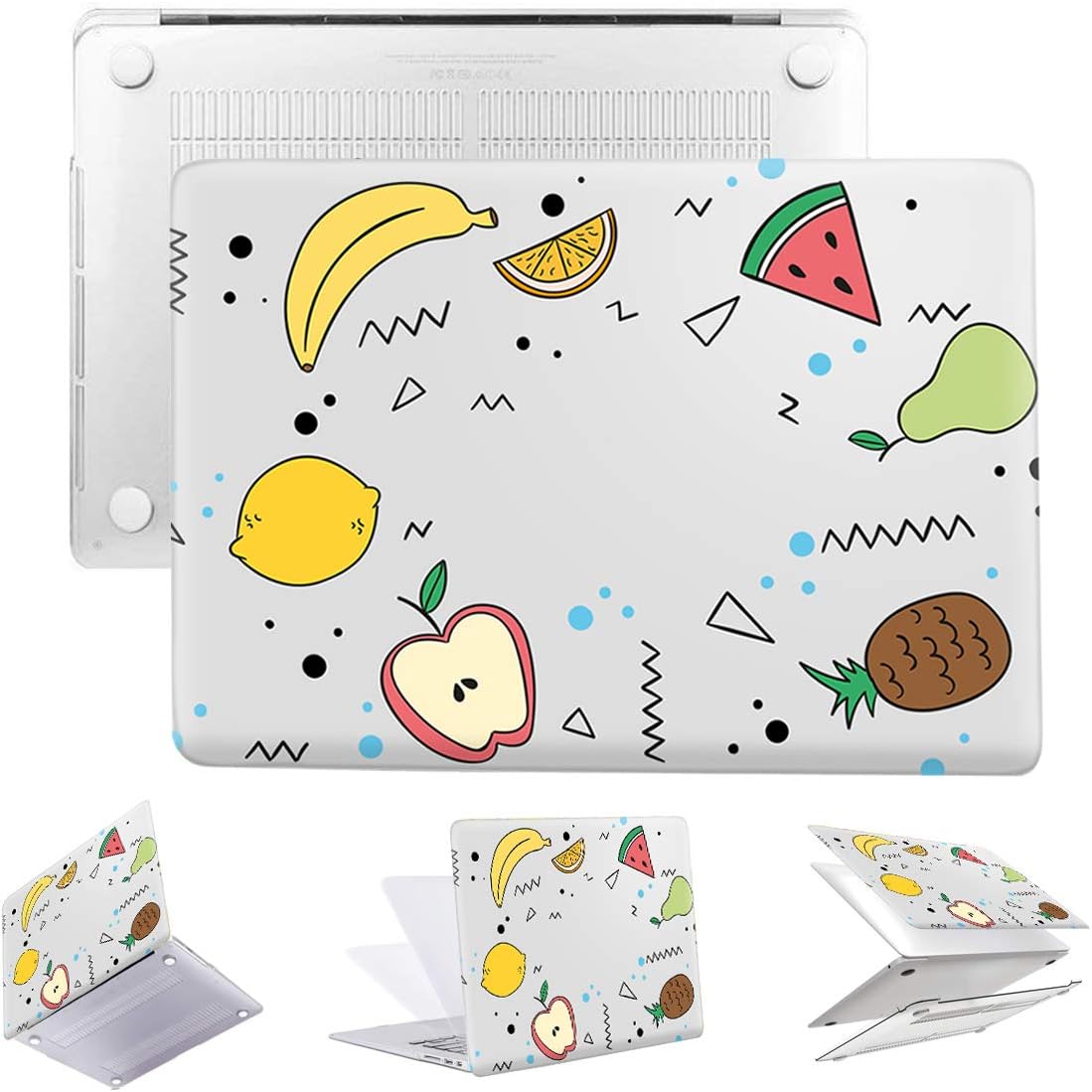 PapyHall MacBook Retina 12 Case Transparent Plastic Shell Case Only Compatible 2017/2016/2015 Release MacBook 12 inch Retina Display Model: A1534 Fruit