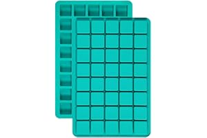 DIFENLUN Silicone Caramel Candy Molds, 2 Pack 40-Cavity Square Hard Candy Mold for Chocolate Truffles Gummy Jelly Truffles Pr