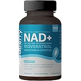 NAD Supplement | Advanced Longevity Formula with Urolithin A, Resveratrol, CoQ10, Astaxanthin, Green Tea Extract, Alpha Lipoic Acid, Turmeric & Grape Seed | NMN Alternative | Gluten Free