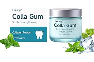 FYeang® Collagum Smile Strengthening Powder, Removes Surface Stains From Teeth, Gum & Enamel Protection Tooth Powder for Dail