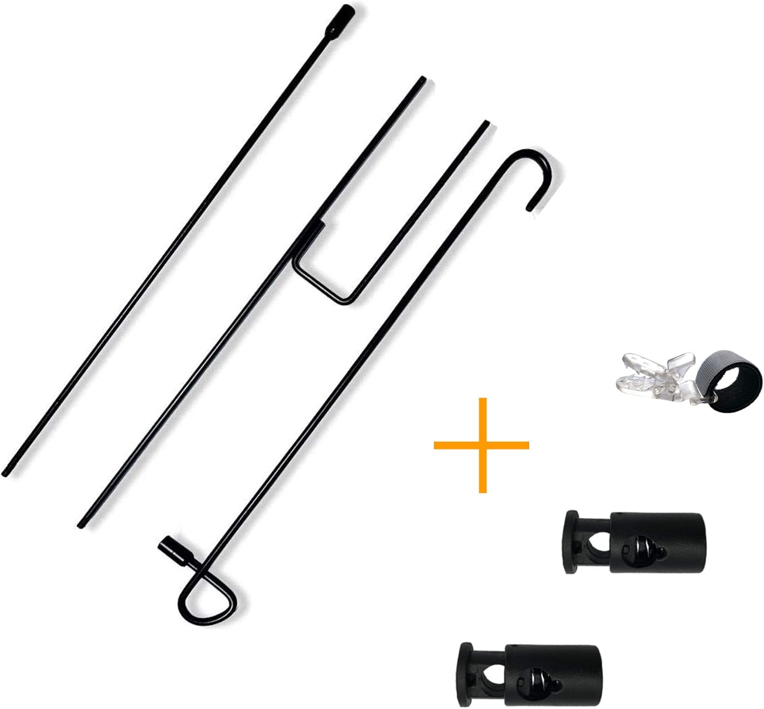 Garden Flag Stand-Holder-Pole with Garden Flag Stopper and Anti-Wind Clip 36.3"H x 16.5"W For USA Flag Or Season Garden Flags Keep Your Flags from Flying Away in High Winds : Garden & Outdoor