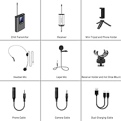 HOTEC UHF Wireless Headset Microphone/Lavalier