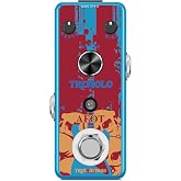 AFOT Classic Tremolo Guitar Effects Pedal for Electric Guitar and Bass - Analog Photoelectric Tremolo With True Bypass, Mini Size
