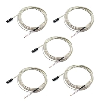 Amazon Com Tegg 5pcs Ntc 3950 100k Thermistors Temp Sensor With 1m Wiring And 2pin Connector For Reprap 3d Printer Heatbed Hot End Mendel Prusa J Head Industrial Scientific