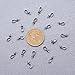 PandaHall Elite 50 Pcs 304 Stainless Steel Cup Pearl Screw Eye Pin Bail Peg Pendants Holder 12x4mm for Half-drilled Beads Charms Jewelry Making