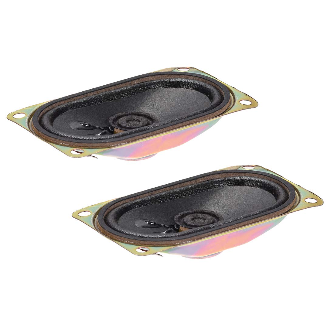 sourcing map 5W 8 Ohm DIY Magnetic Speaker 40mm X 70mm Square Shape Replacement Loudspeaker for LCD TV 2pcs