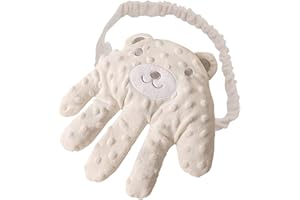 Hand Glove Hand Pillow Red Bean Filling Cute Soothing Palm (Beige Bear)