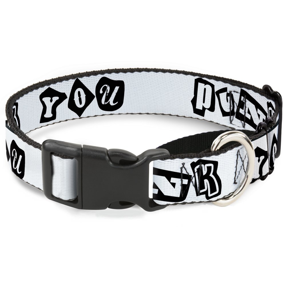 Reviews BuckleDown Martingale Dog Collar Punk You White/Black 1
