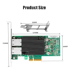 Vogzone 10Gb PCI-E NIC Network Card for Intel