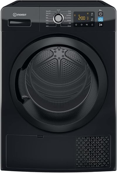 Indesit Push&Go 8kg Heat Pump Dryer Black - Energy Efficient Version