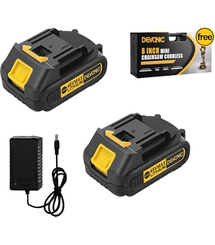 Amazon.com : DEVONIC 21V Lithium Battery 2.0Ah 2 Pack with Charger
