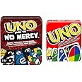 Bundle of Mattel Games UNO Show ‘em No Mercy Card Game in Travel Tin with Extra Cards, Special Rules & Tougher Penalties + UNO Card Game in a Collectible Tin for 2-10 Players (Amazon Exclusive)