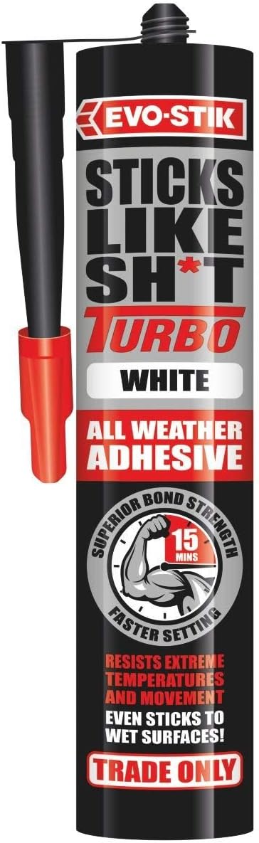 Evo-Stik Sticks Like Sh*t Turbo Grab Adhesive White 290ml