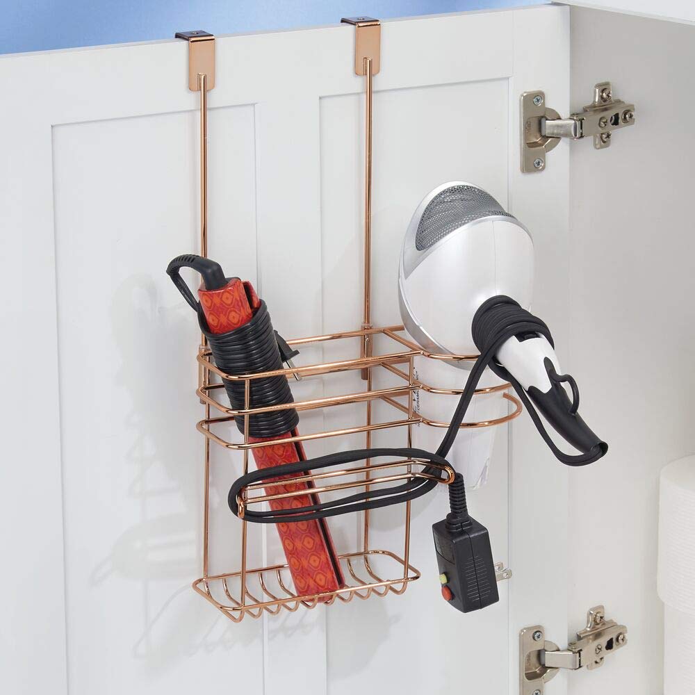 Porta Asciugacapelli Da Parete In Acciaio Inox Alpina Per Bagno - Dimensioni 10x8,5 Cm, Kit Di Montaggio Incluso, Colore Silver