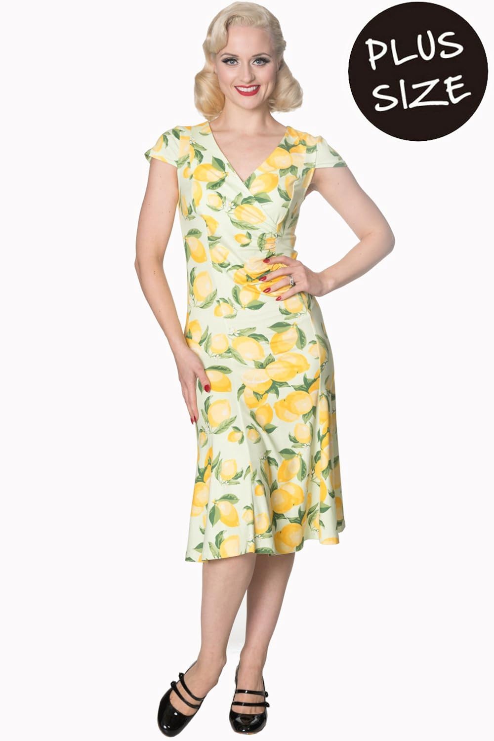 plus size lemon dress