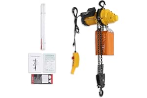 MIMODA Electric Chain Hoist,2200lbs FEC Chain Electric Lift Hoist Single Phase Overhead Crane Hoist w/ 360° Rotatable Hook & 15 ft Wired Remote Control,20 ft Lifting Height