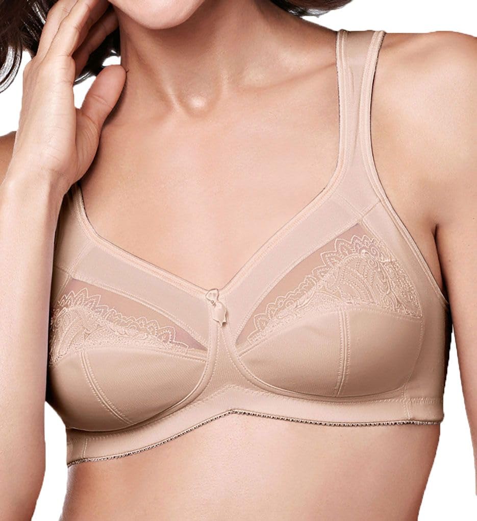 Amoena Women’s Isadora Wire-Free Full Figure Bra, Nude, 46B