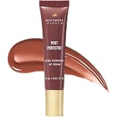 Westmore Beauty Pout Perfector Lip Gloss - Rich Toffee - 0.33 oz | Lip gloss, intensely hydrating sheer-tinted balm, hyaluronic acid, vitamin E, plumps &amp; nourishes dry cracked lips, high shine