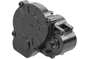 FACCNOY Complete Metal Transmission Gearbox with Gear for FMS FCX24 1/24 RC Crawler Upgrade Parts (Black)