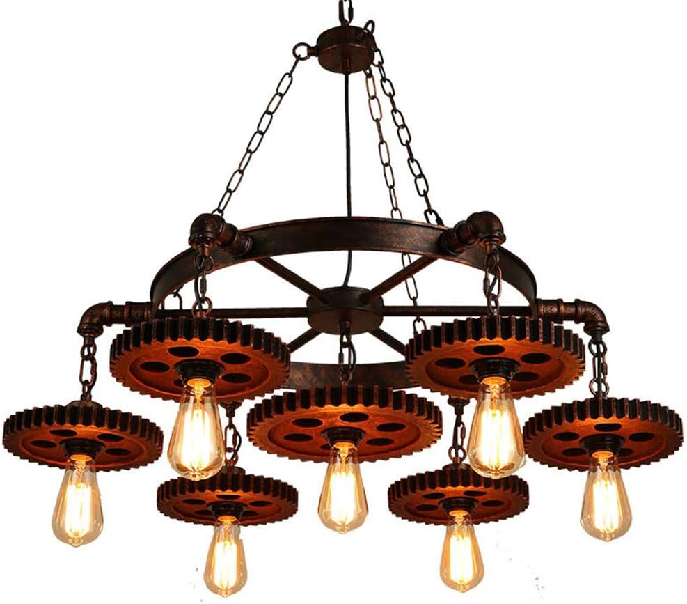 Ewila Lámpara de Techo Iluminación Industrial de la Vendimia 7 Luces