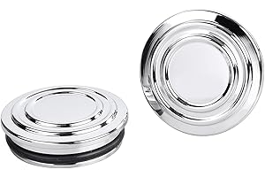 YDLMT 2 Pcs CNC Aluminum Swingarm Pivot Bolt Covers Compatible with 2006-2017 Harley V-Rod Muscle VRSCF Anniversary VRSCAW VRSCX, Chrome