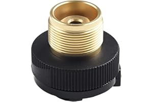 Propane Gas Bottle Cartridge Converter, Copper Camping Stove Adapter for Refilling Butane Canisters, Leak-Proof Gas Filling A