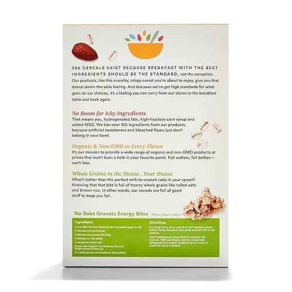 365 BY WHOLE FOODS MARKET, ORGANIC OAT & HONEY GRANOLA, 17 OUNCE