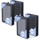 LEVOIT LV-H128 Air Purifier Replacement Filter, Genuine LV-H128-RF Air Filters, Capture Dust Smoke Pollen, Activated Carbon, 3-Stage Filtration System, 2 Piece Set, 2 Pack