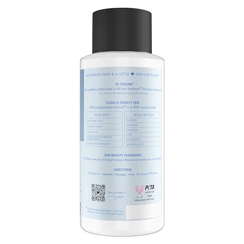 LOVE BEAUTY AND PLANET WEIGHTLESS VOLUME CONDITIONER WITH HYLAURONIC ACID COCONUT WATER & MIMOSA FLOWER FOR THIN AND FINE HAIR CARE 13.5 OZ
