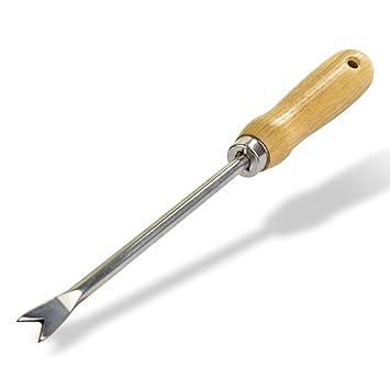 TronicXL Premium Unkrautstecher Unkraut Stecher Vernichter entferner entfernen - Metall -+ Hart Holz Griff Stabil