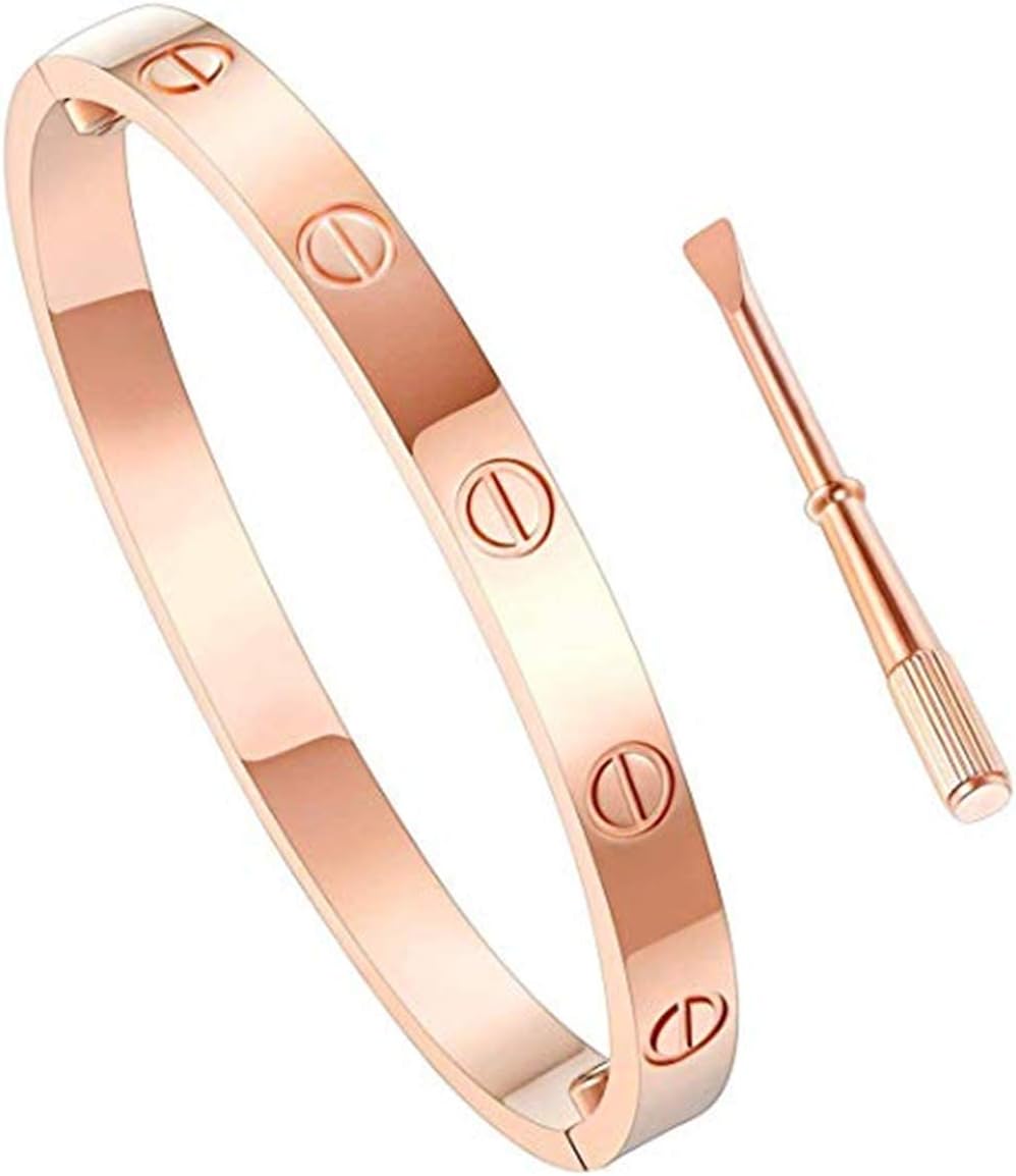 Love Bracelet Stainless Steel Cuff Bangle Titanium Steel Screws Womens Bracelet