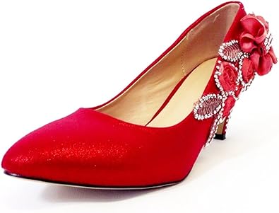 Ktc Mariage Femme Rouge Red 1 Uk Amazon Fr Chaussures Et Sacs