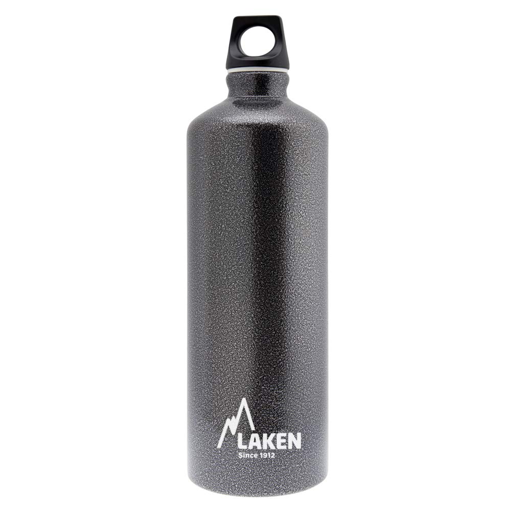 Laken Futura Water Bottle Narrow Mouth Screw Cap with Loop- 1 Liter, Granite