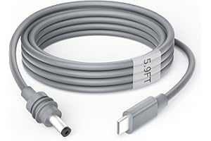 GUNOVY Starlink Mini USB C Cable 1.8M/5.9FT USB C to DC Power Cable for Starlink Mini Type C Power Cord PD 100W USB Type C to DC Power Cord 5.5 * 2.1mm Compatible with 100W+ PD Source Waterproof 18AWG 5.9FT