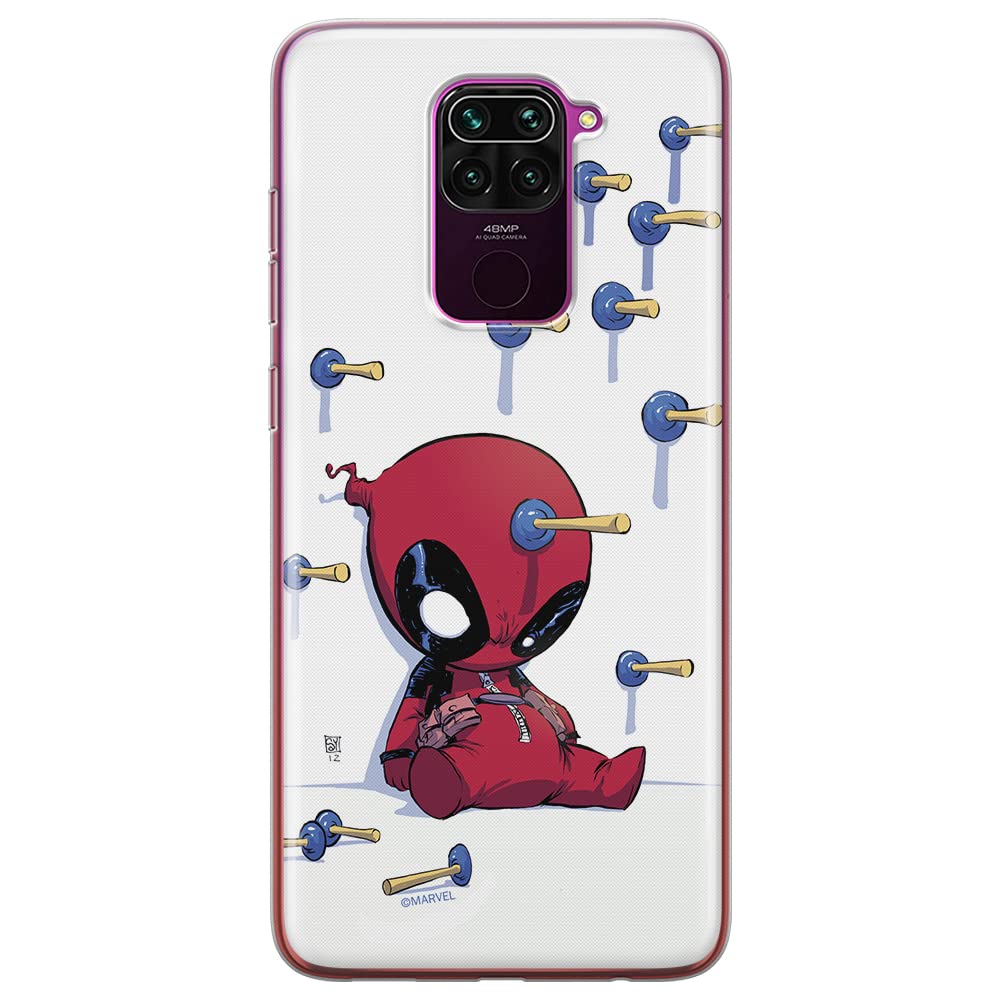 ERT GROUP mobile phone case for Xiaomi REDMI NOTE 9 original and officially Licensed Marvel pattern Deadpool 005 optimally adapted to the shape of the mobile phone, case made of TPU