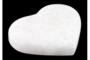 Selenite Charging Plate – 4” Heart Selenite Crystal – Mined & Crafted in Morocco – Ideal for Cleansing Crystals & Healing Sto