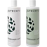 Purezero Rosemary Mint Clarifying Silicone Free Shampoo & Conditioner Set – Vegan Duo for Balanced Scalp, Build-Up Removal & Fresh Minty Finish – Sulfate-Free, Paraben-Free, Cruelty-Free, 2×12 oz