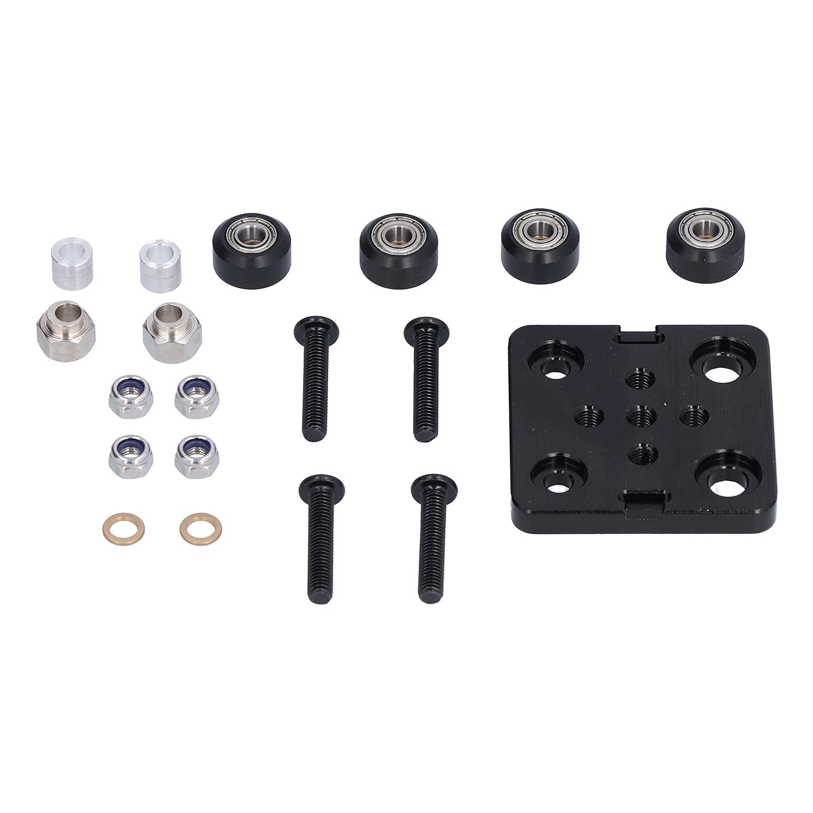 Gantry Plate, Aluminium Alloy Gantry Plate with Wheel 3D Printer Accessory Set Kit Aluminum Extrusion for 3D Printer