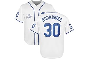 JKNAKN Youth Baseball Jersey 30 Stitched The Sandlot Benny The Jet Rodriguez Movie Boy's Baseball Jersey Gift for Kids
