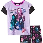 Disney Girls' 2-Piece Loose-fit Pajama Set, Princess Pajamas, Soft & Cute for Kids