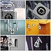 Gym Locker Padlock ELinkSmart Fingerprint Unlock Via Phone IOS Watch App, Anti-Theft, Schedule