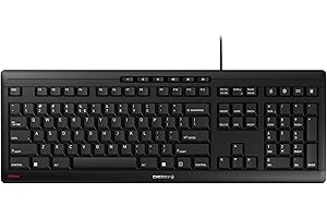 CHERRY Stream Keyboard Wired USB SX Scissors Mechanism QWERTY Whisper-Quiet Silent Keystroke for Home Office, Work or Persona