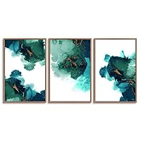 3 Piece Framed Canvas Wall Art Abstract Landscape Canvas Prints Home Artwork Decoration for Living Room,Bedroom - 16