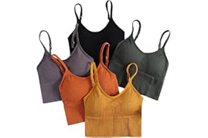 Jeserom Women Comfort Cami Bra Seamless Wirefree Padded Bralettes Longline Sports Bras