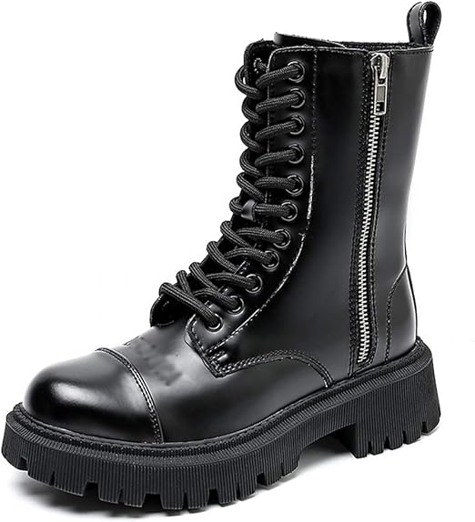 womens black moto booties